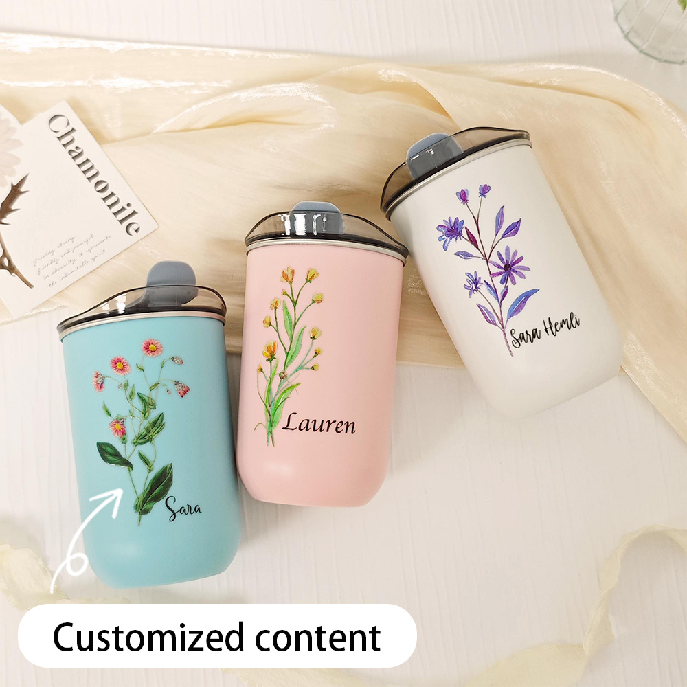 Custom Birth Flower Stainless  - Outdoor Coffee Equipment ulasan dan harga