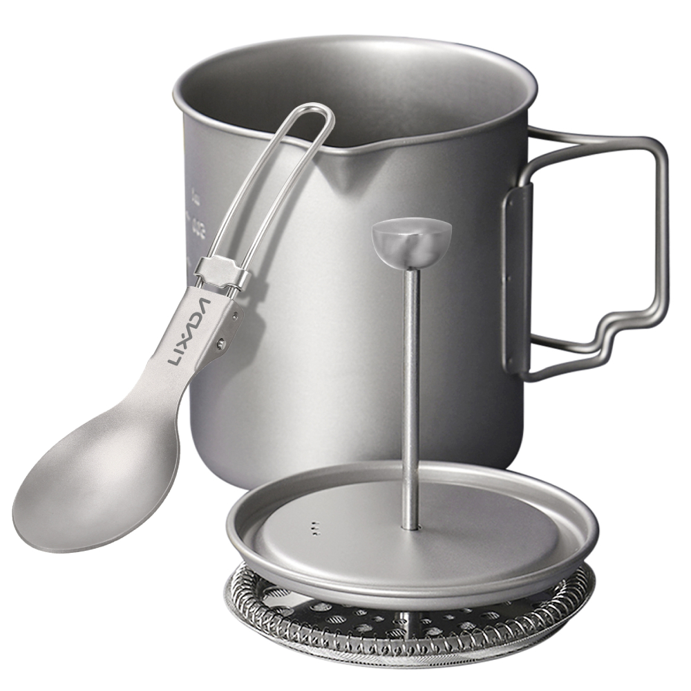 Lixada 750ml Titanium Coffee C - Outdoor Coffee Equipment ulasan dan harga