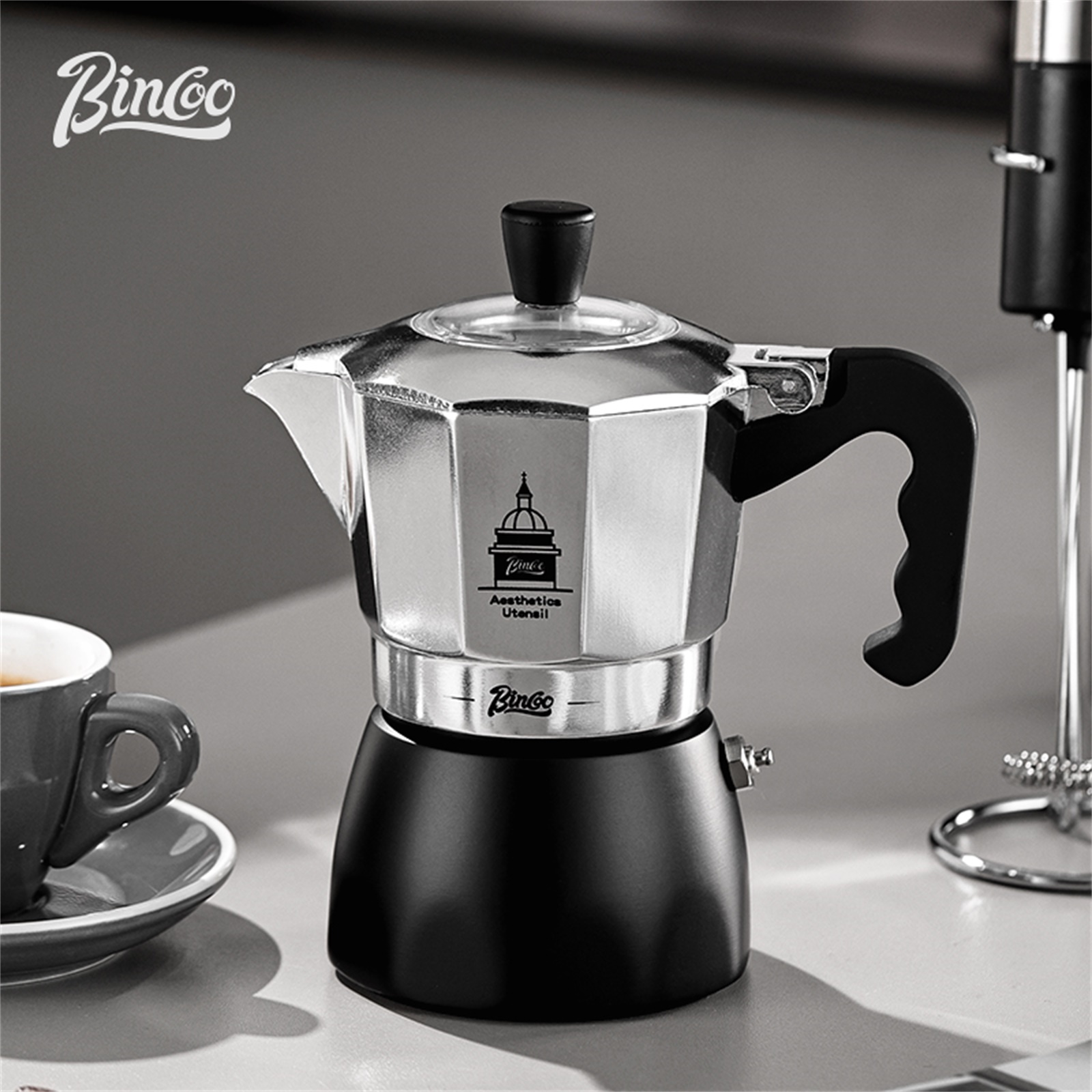 BINCOO Double Valve Moka Pot，E - Coffee Equipment Machine ulasan dan harga