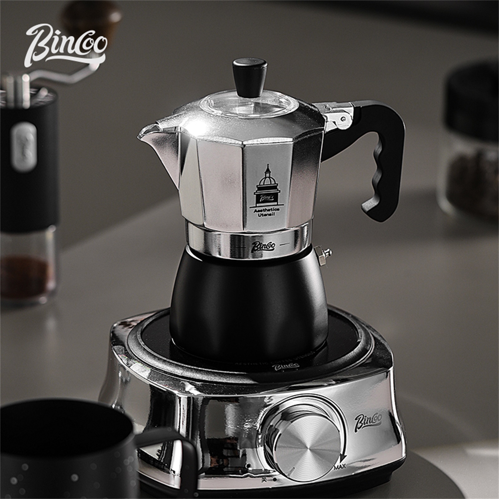 BINCOO Double Valve Moka Pot，E - Coffee Equipment Machine ulasan dan harga