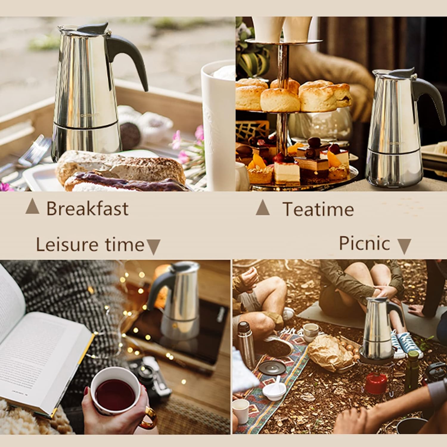4/6/9 Cups Moka Pot Caffe Mach - Coffee Equipment Machine ulasan dan harga