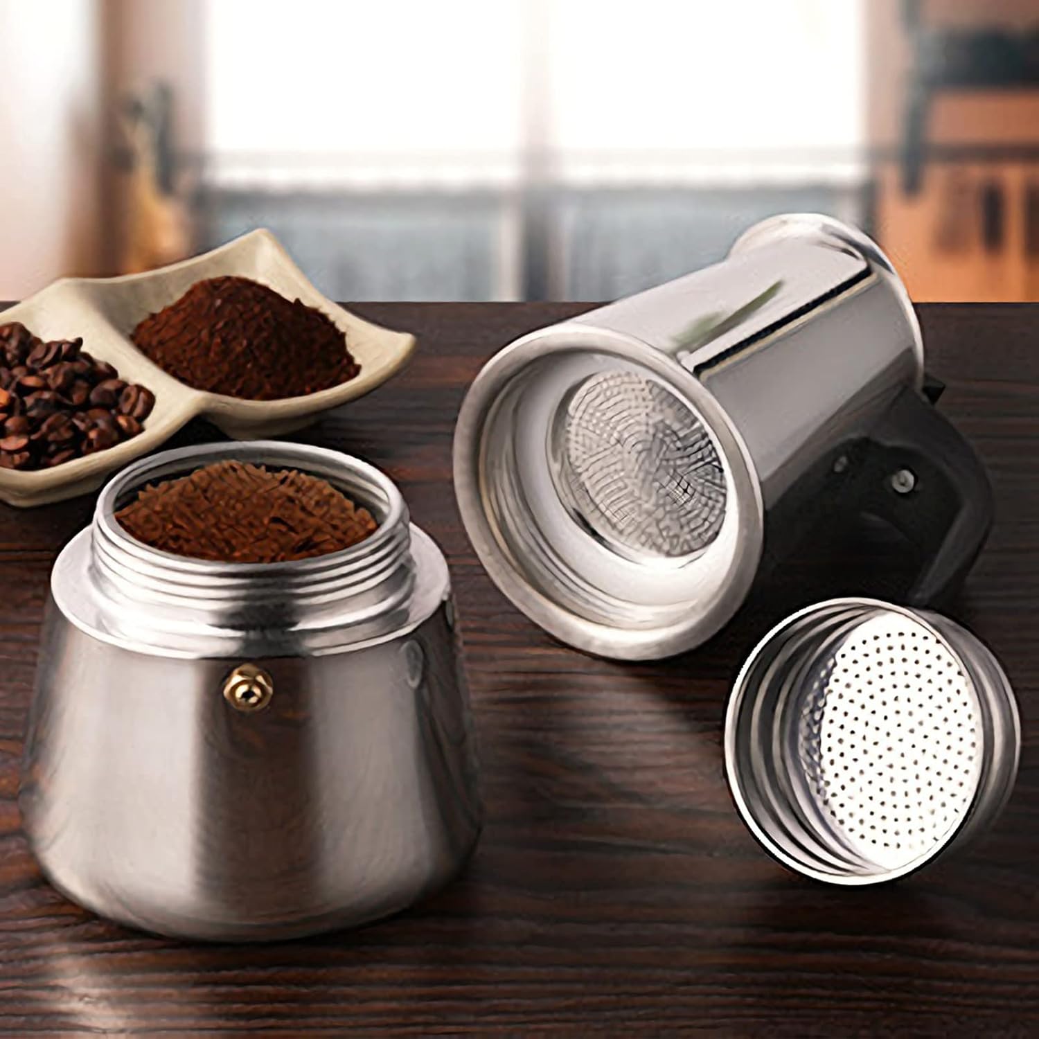 4/6/9 Cups Moka Pot Caffe Mach - Coffee Equipment Machine ulasan dan harga