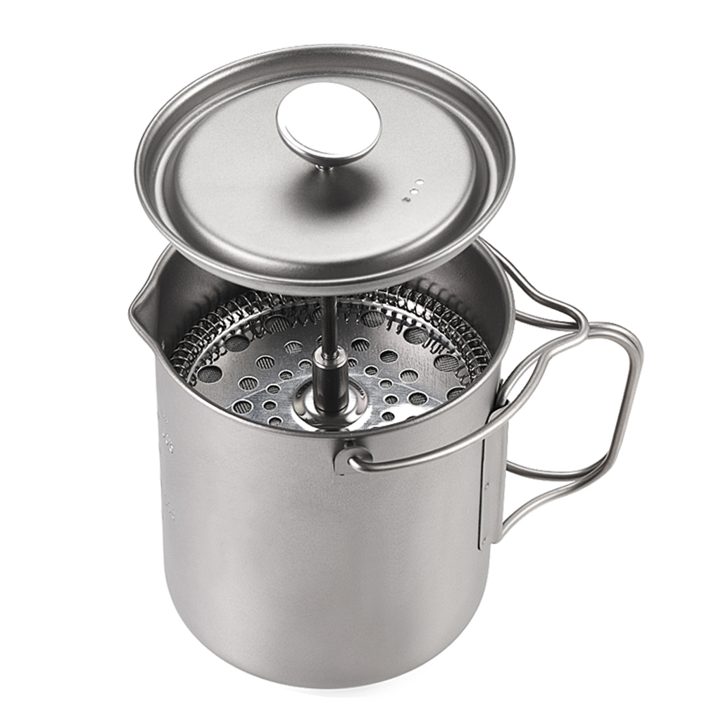 Lixada 750ml Titanium Coffee C - Outdoor Coffee Equipment ulasan dan harga