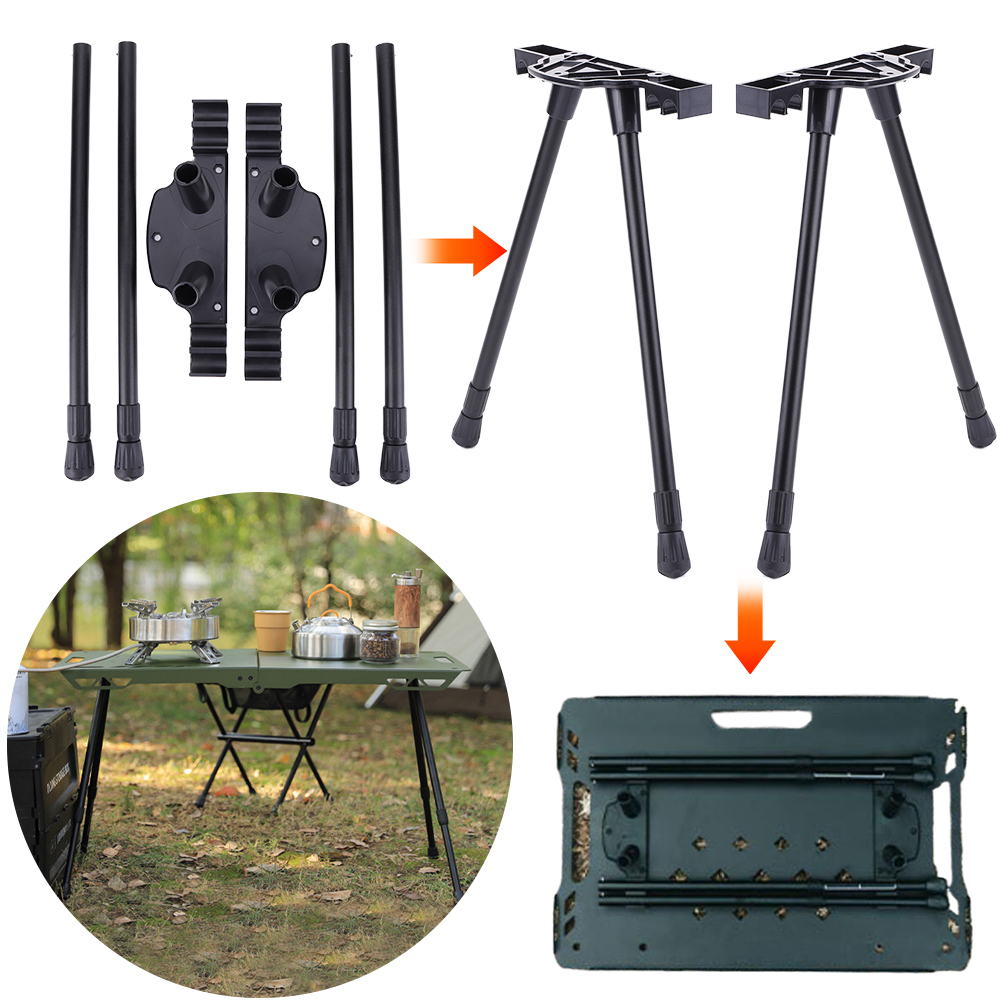 Folding Camping Table Legs Adj - Outdoor Coffee Equipment ulasan dan harga
