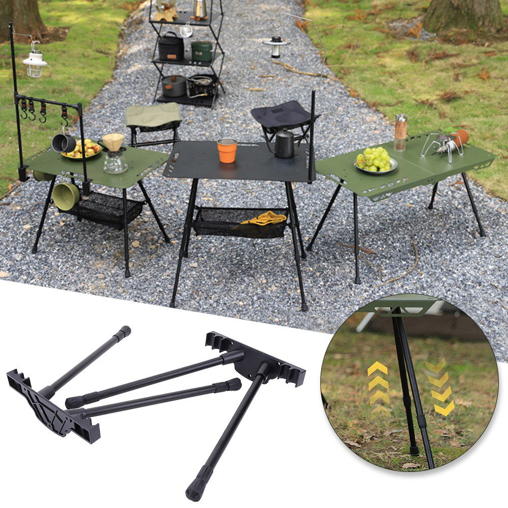 Folding Camping Table Legs Adj - Outdoor Coffee Equipment ulasan dan harga